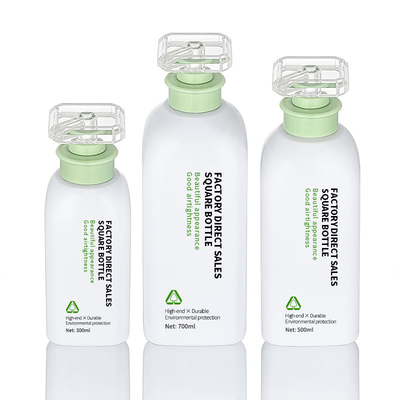 Επαναληπτικής χρήσεως συνήθειας 300ml 500ml 700ml πράσινο τρίχας μπουκάλι πηκτωμάτων ντους λοσιόν πλυσίματος σώματος επέκτασης πλαστικό