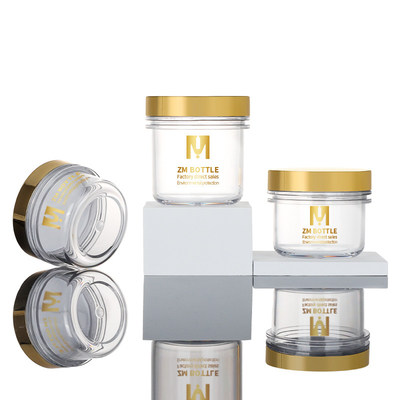 Κενά εμπορευματοκιβώτια 100ml, βάζα φροντίδας δέρματος πολυτέλειας 65mm για τα προϊόντα καλλυντικών