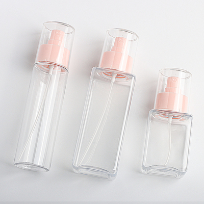 Ρόδινο μπουκάλι 100ml 200ml ψεκασμού της Pet με το στόμα 48mm 24mm διάμετρος κομψή