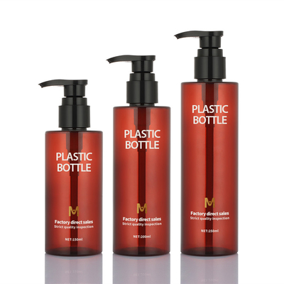 Στρογγυλός ηλέκτρινος ψεκαστήρας 150ml 200ml 250ml αντλιών μπουκαλιών σαμπουάν για το πήκτωμα ντους