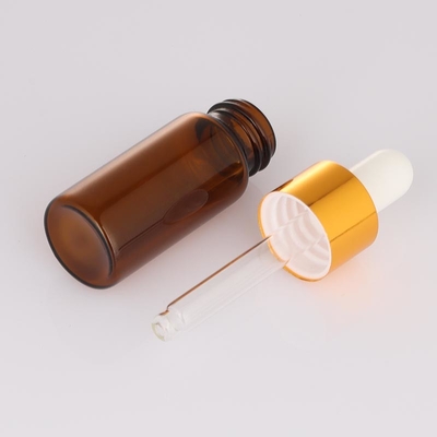 Παγωμένο ηλέκτρινο Dropper μπουκαλιών 5ml 10ml κενό καλλυντικό γύρω από το μπουκάλι ορών προσώπου