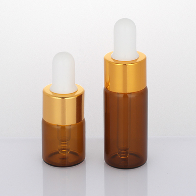 Παγωμένο ηλέκτρινο Dropper μπουκαλιών 5ml 10ml κενό καλλυντικό γύρω από το μπουκάλι ορών προσώπου