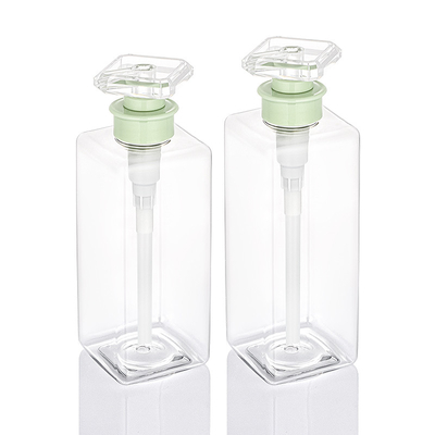 Ορθογωνίων επίπεδο 300ml 400ml 800ml ντους συνήθειας αντλιών κενό στρογγυλό μπουκάλι σαμπουάν πετρελαίου