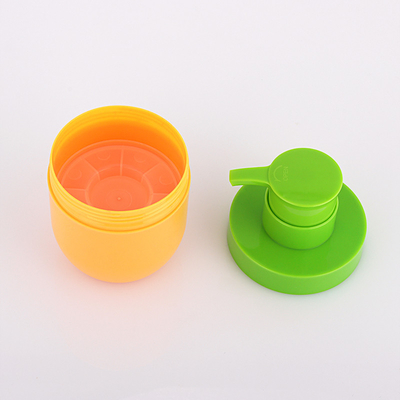 Χονδρική greem and orange μοναδικό airless 50ml καλλυντικών άδειο μπουκάλι λοσιόν προσώπου