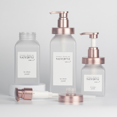 Rectangle Clear Matte PETG Cosmetic Plastic Jar Body Pump Μπουκάλι λοσιόν σαμπουάν