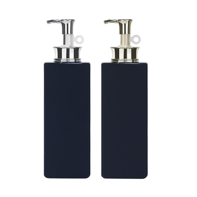 Μαύρα 580ml PETG Πλαστικά Τετράγωνα Μπουκάλια Πλύσης Σώματος με Αντλία Λοσιόν