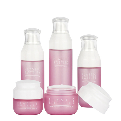 Luxury Pink Skincare Cosmetic Packaging Σετ Κρέμα Προσώπου Μπουκάλια Λοσιόν 138ml