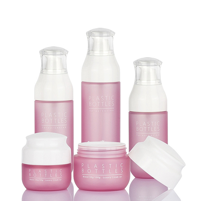 Luxury Pink Skincare Cosmetic Packaging Σετ Κρέμα Προσώπου Μπουκάλια Λοσιόν 138ml