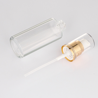 50ml κενό παγωμένο μπουκάλι ψεκασμού λοσιόν γυαλιού με την καλλυντική συσκευασία αντλιών