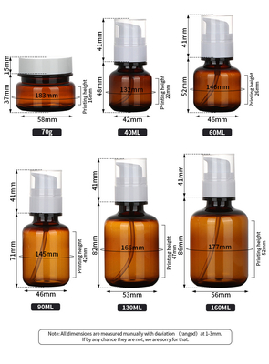 Καλλυντικά σύνολα 90ml 130ml 160ml Recycable συσκευασίας της PET Leakproof