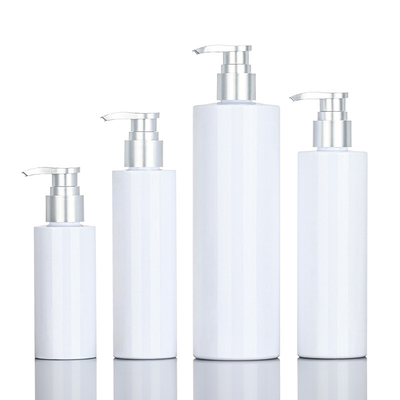 Της PET άσπρο στρογγυλό ντους πηκτωμάτων 200ml 500ml ασημένιο συσκευάζοντας μπουκάλι Skincare αντλιών σαμπουάν τοπ εδαφοβελτιωτικών ορών πλαστικό