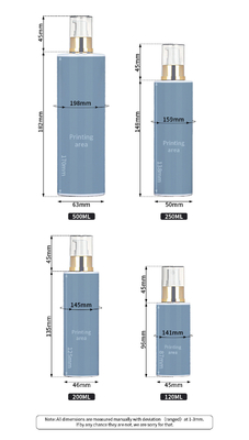 Χονδρικό 120ml 200ml 250ml 500ml γύρω από το καλλυντικό σώματος υδρονέφωσης χρυσό τοπ μπουκάλι λοσιόν ψεκασμού ψεκαστήρων πλαστικό για τον καθαρισμό