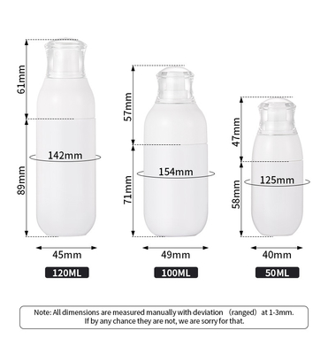 Άσπρα 2 Oz καθαρίζουν την πλαστική υλική στρογγυλή μορφή της PET μπουκαλιών ψεκασμού για το άρωμα