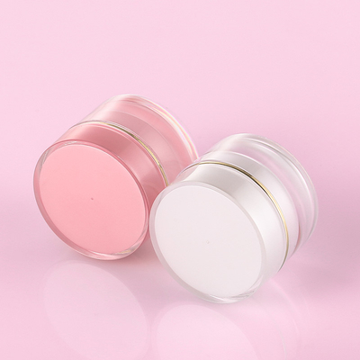 Το ρόδινο πολυτέλειας βάζο Skincare κρέμας σώματος βουτύρου συσκευάζοντας τρίβει με καλλυντικό εμπορευματοκιβώτιο πλαισίων κεφαλής κοχλίου το χρυσό