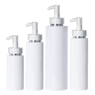 Hdpe πηκτωμάτων ντους εδαφοβελτιωτικών πολυτέλειας 250ml 500ml άσπρο στρογγυλό κενό πλαστικό συσκευάζοντας χρυσό μπουκάλι σαμπουάν