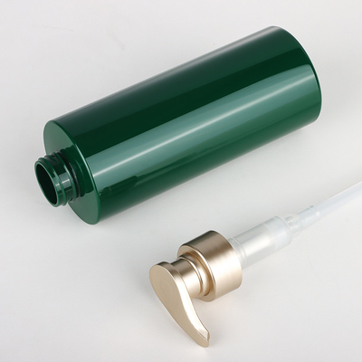 Πολυτέλειας 16oz πράσινα στρογγυλά Kylie κενά 500ml σώματος δερμάτων σαφή μπουκάλια σαμπουάν και εδαφοβελτιωτικών Hibiki με τη χρυσή αντλία
