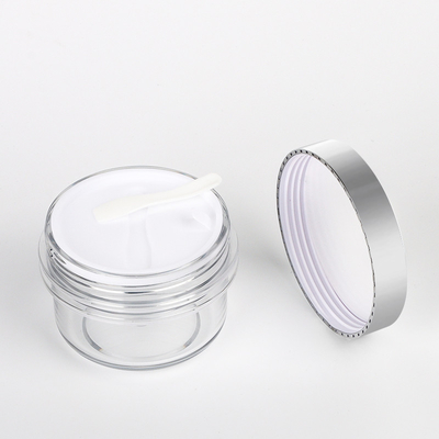 50ml κενά πλαστικά βάζα με τα καπάκια, διαφανή πλαστικά εμπορευματοκιβώτια ομορφιάς