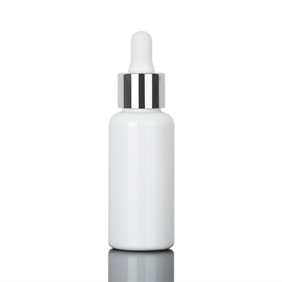 Ασημένιο καλλυντικό Dropper μπουκάλι 50ml για το ουσιαστικό πετρέλαιο 34mm διάμετρος